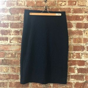 Navy blue pencil skirt